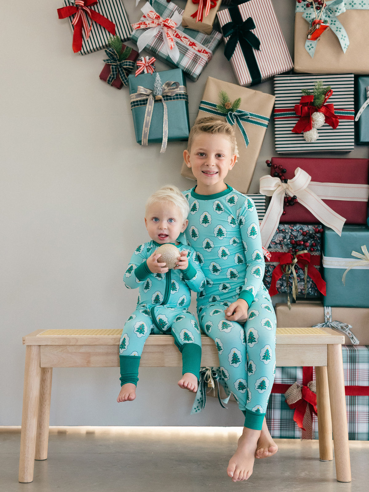 Green Starry Tree PJ Set