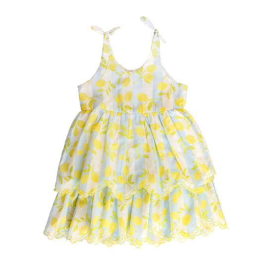 Finley Dress-Lemons Blue