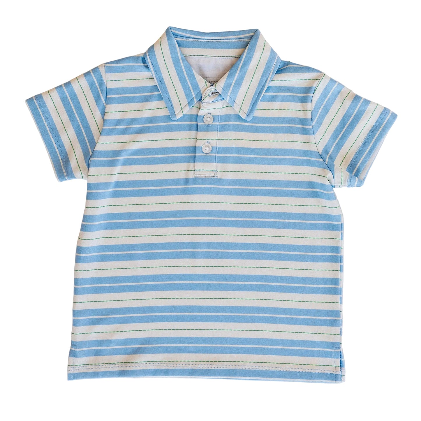 Kyle Polo - Blue & Green Ticking Stripe