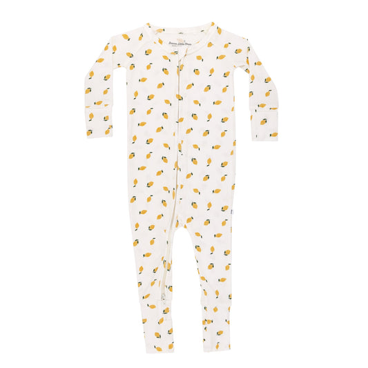 Lemons Small Ribbed Zip Romper
