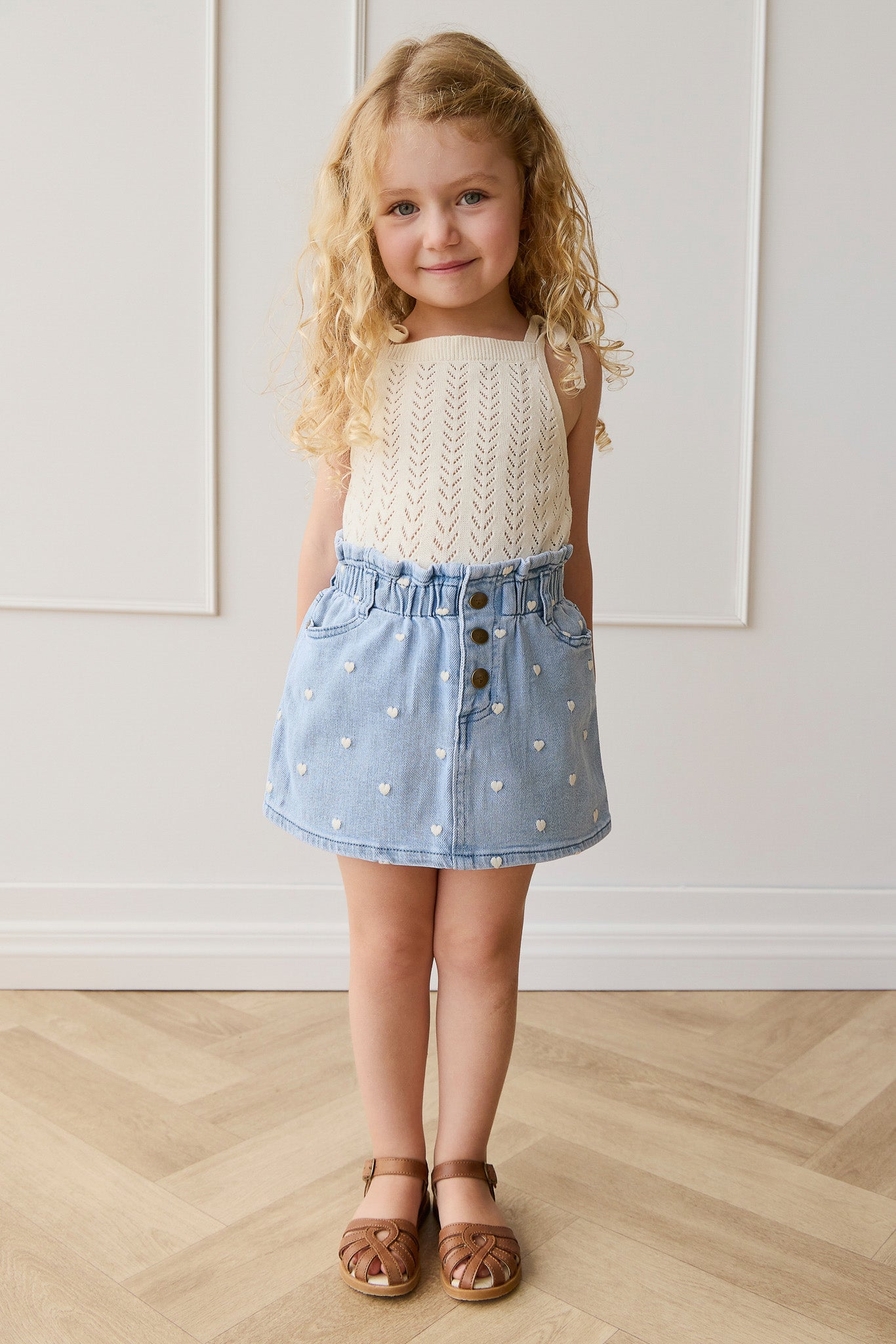 Briella Skirt - Petite Heart Denim