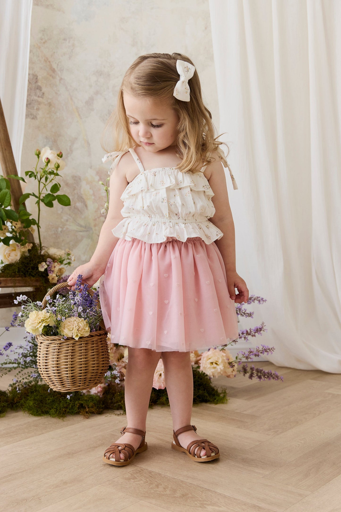 Lottie Skirt - Petite Heart Carnation