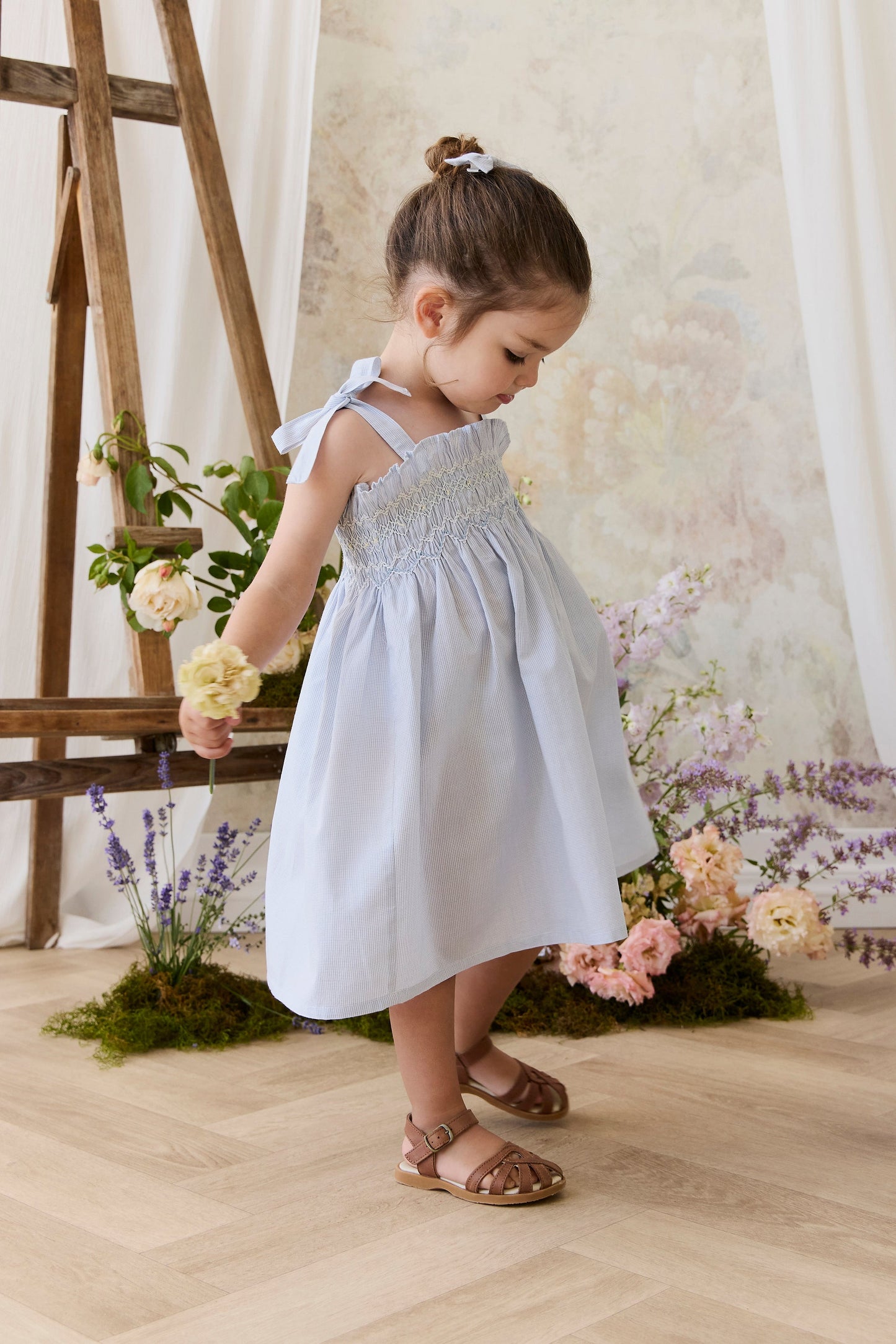 Organic Cotton Desiree Dress - Petite Check