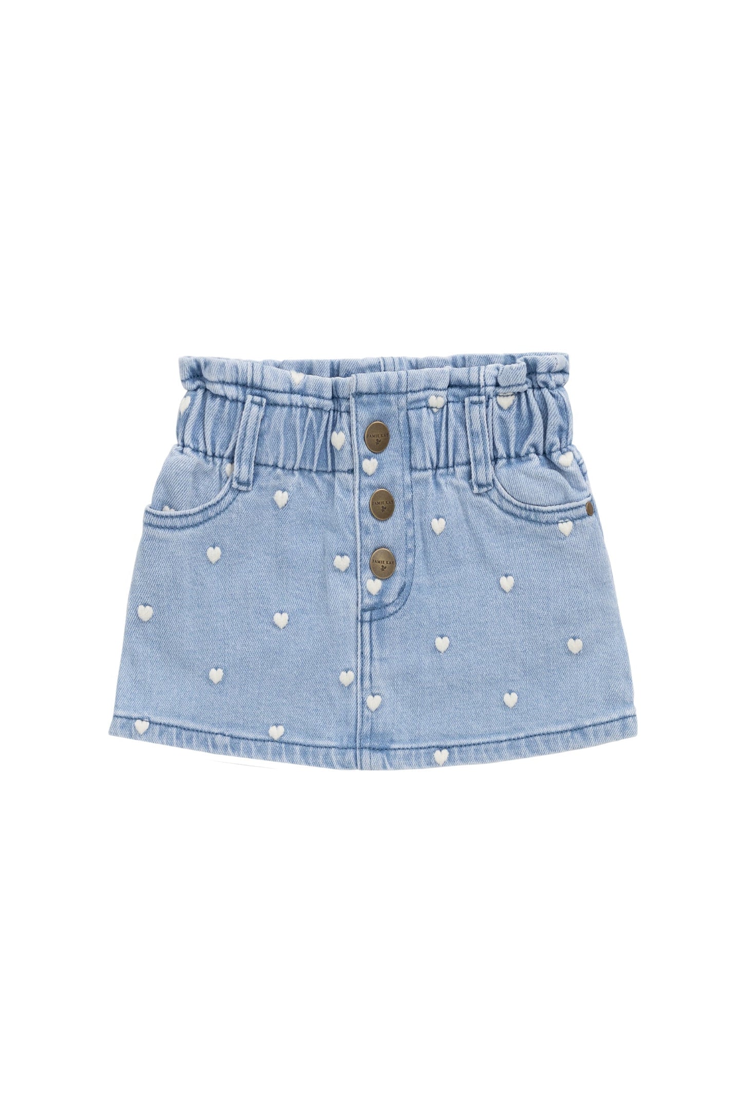 Briella Skirt - Petite Heart Denim