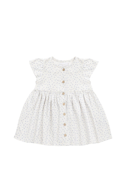 Organic Cotton Dahlia Dress - Penelope Evening Haze
