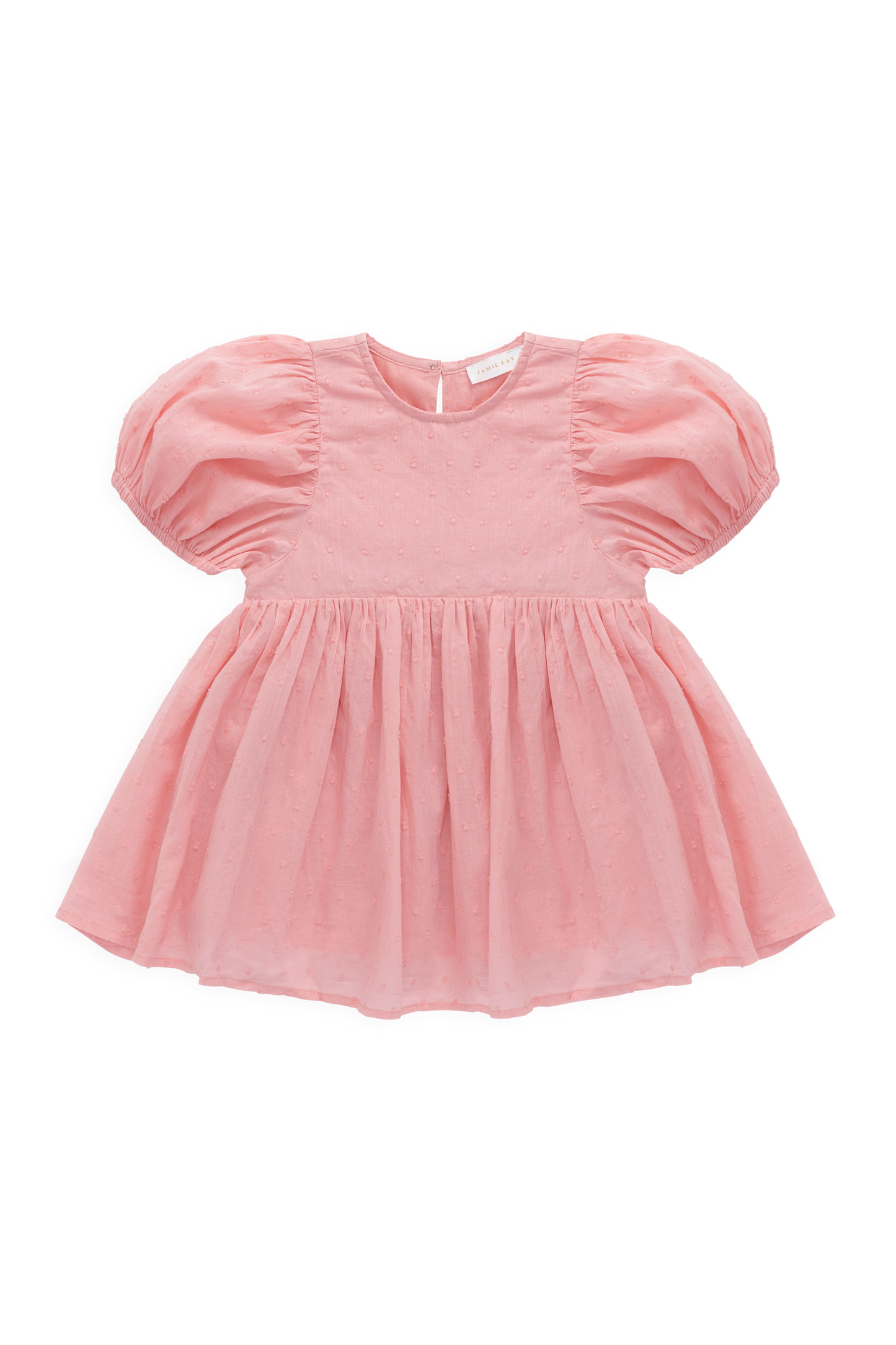 Organic Cotton Frannie Dress - Swiss Pink