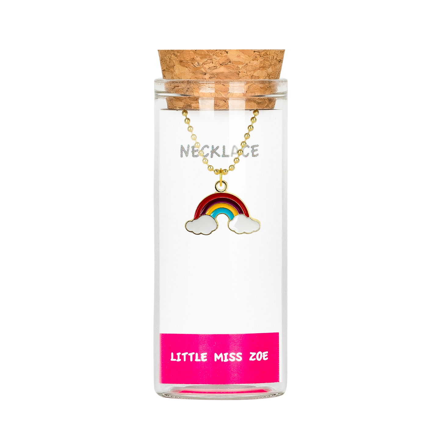 Charming Necklace in a Bottle - Small Rainbow