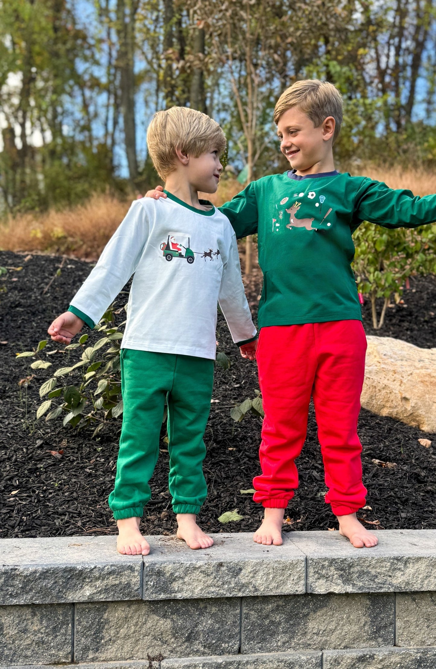 Golf Cart Santa Long Sleeve Tee