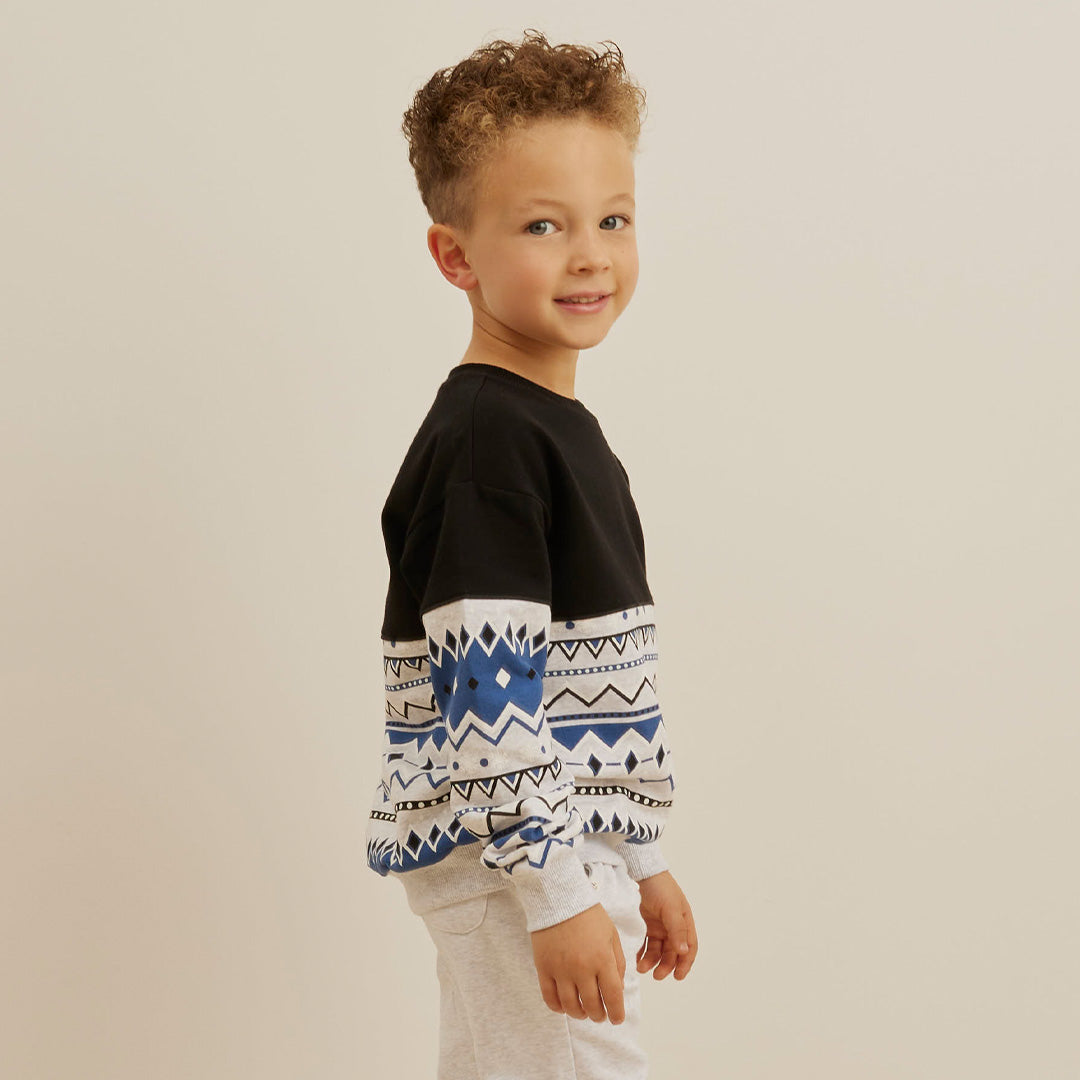 Glacier Blue Fairisle Sweatshirt