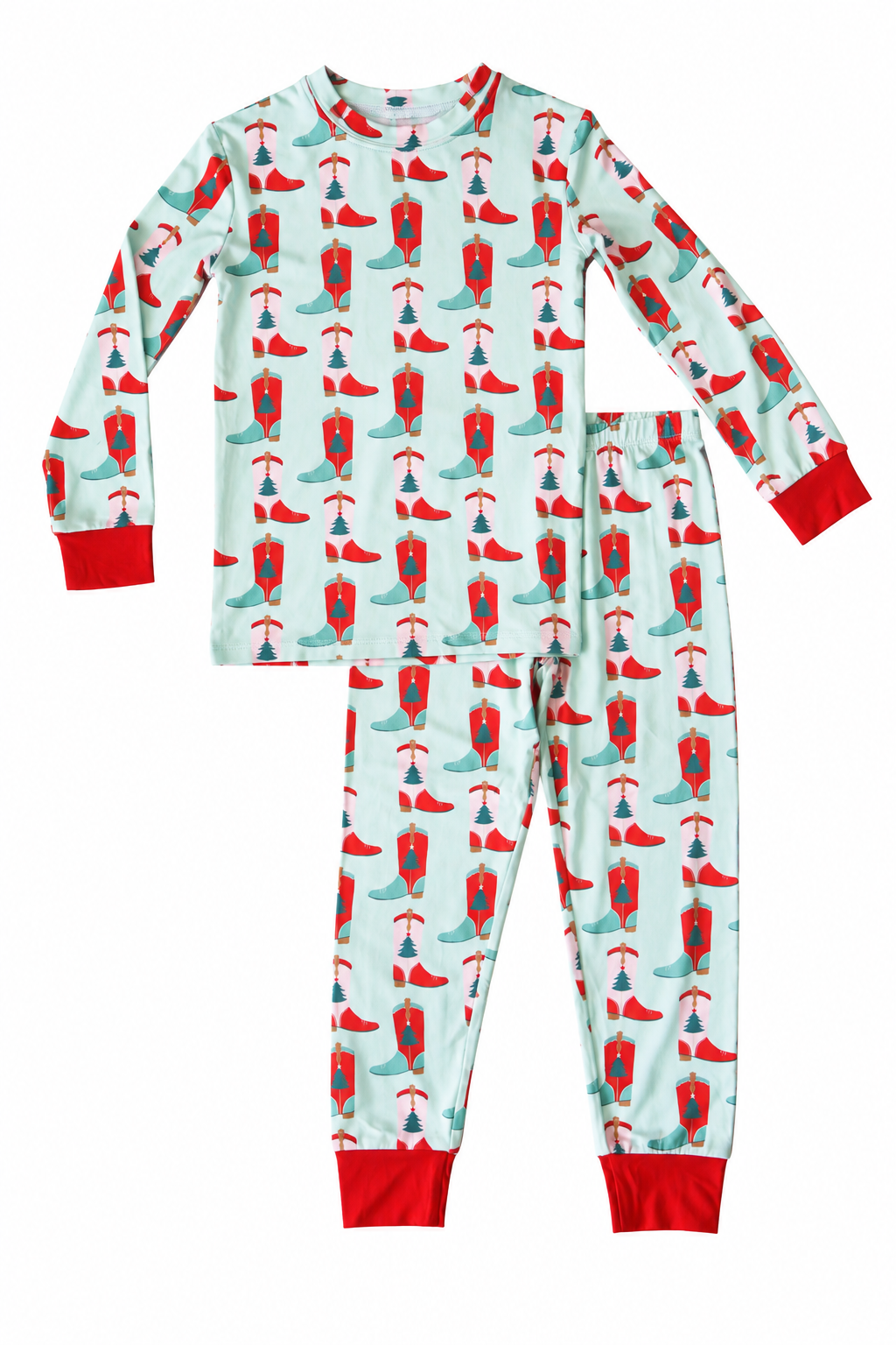 Loungewear Set - Holiday Boots Pink