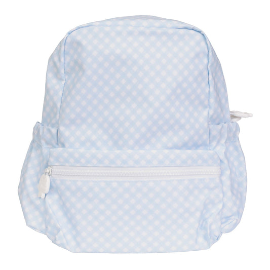 The Backpack Small Blue Gingham
