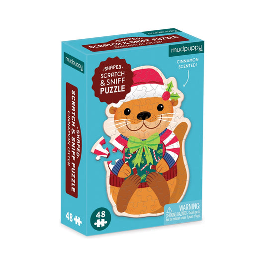 Cinnamon Otter 48 Piece Scratch and Sniff Shaped Mini Pzl