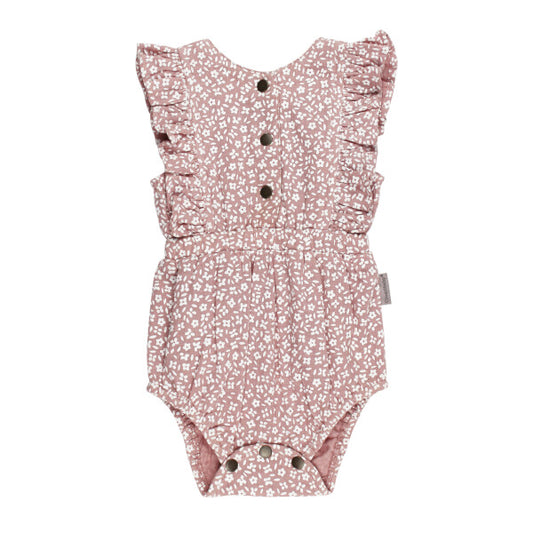 Organic Muslin Ruffle Bodysuit