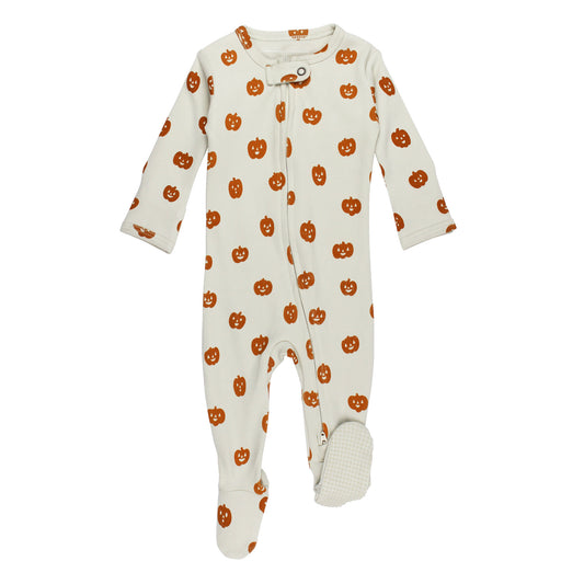 Organic 2-Way Zipper Footie Halloween