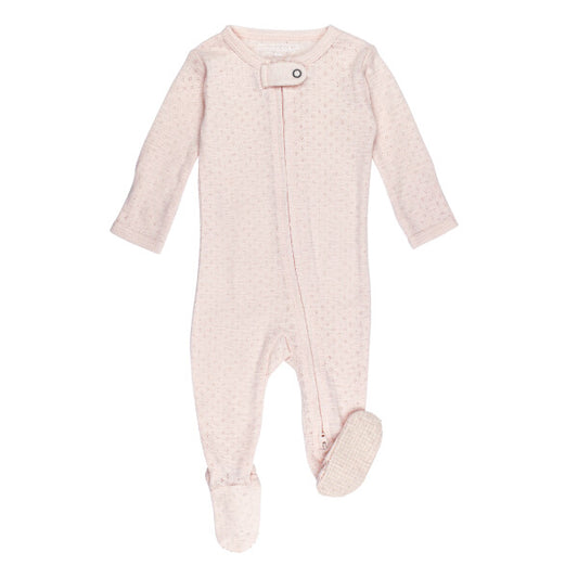 Pointelle Organic 2-Way Zipper Footie