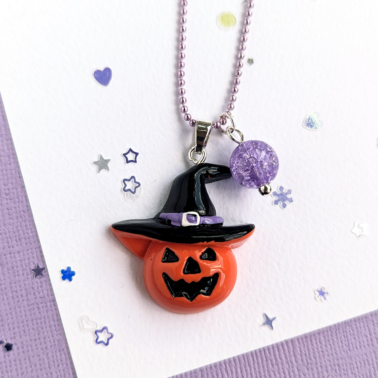 Spooky Boo Pumpkin Necklace