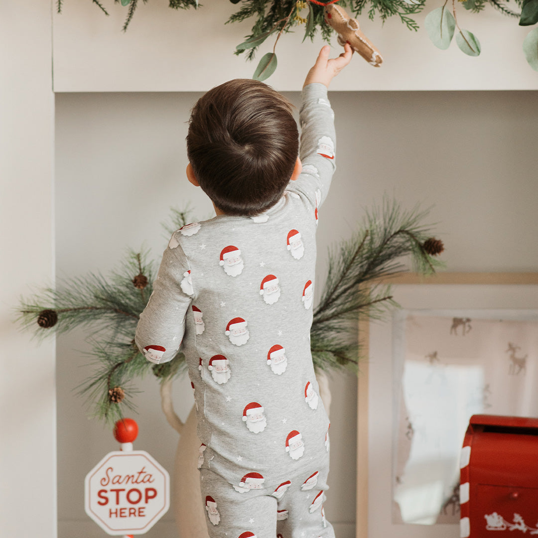 Santa Print PJ Set