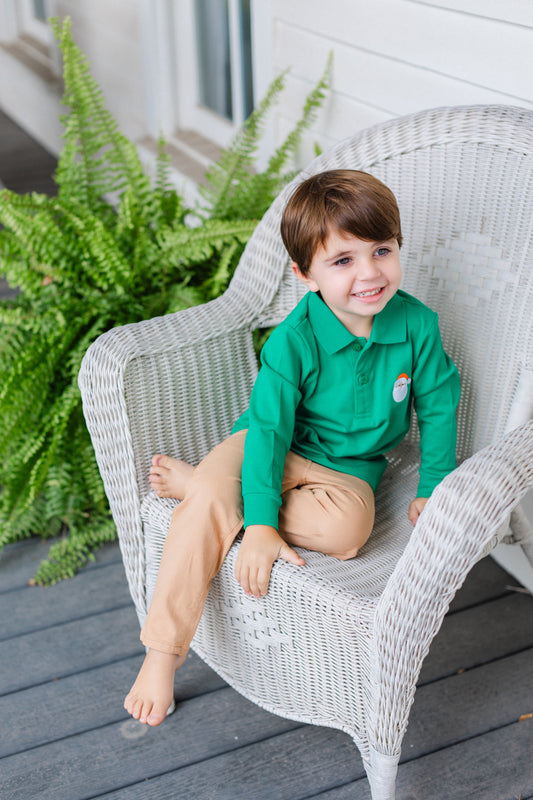 Santa Long Sleeve Boys' Polo
