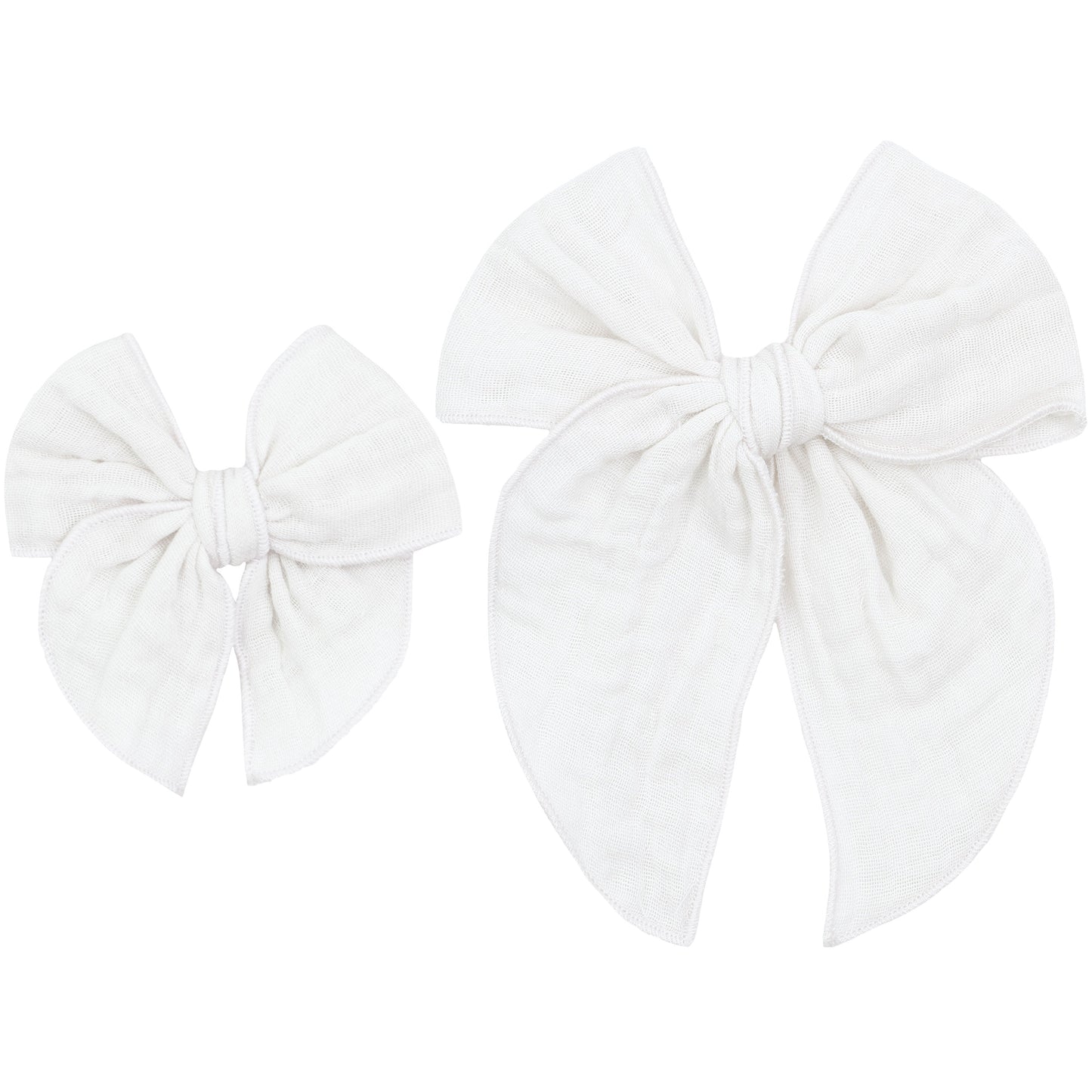 Cloud Muslin™ Heirloom Bow - White Clip