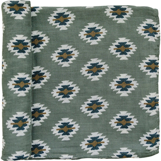 Southwest Aztec Muslin Swaddle Blanket