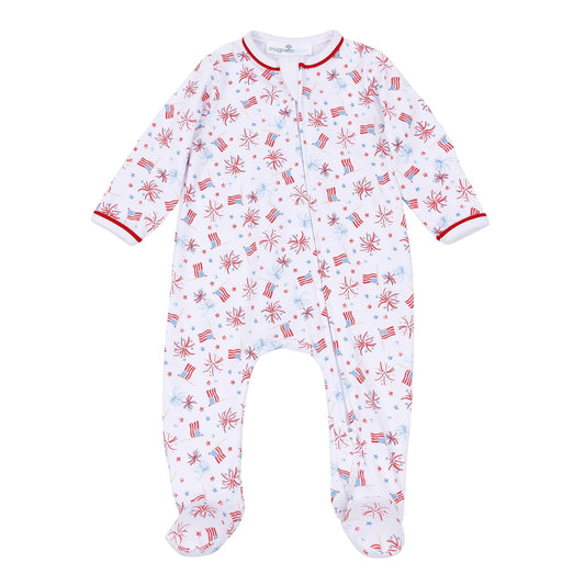 A Sparkly Fourth Zip Footie