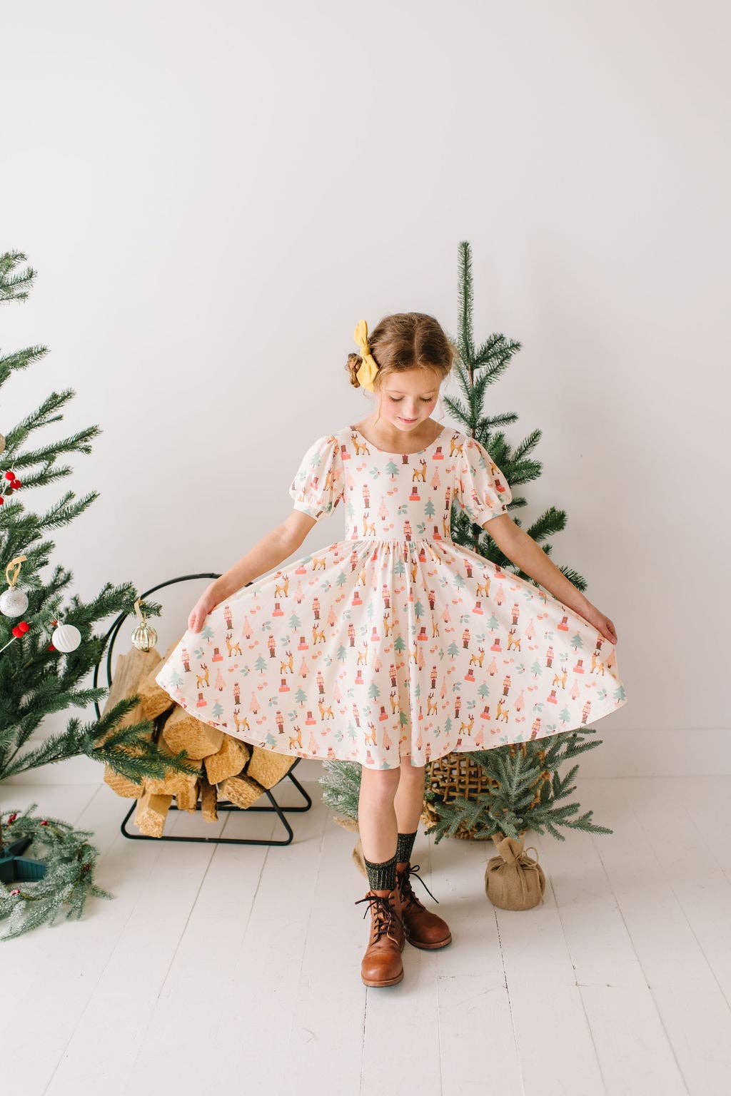 Puff Dress in Nutcracker | Girls Christmas Dress