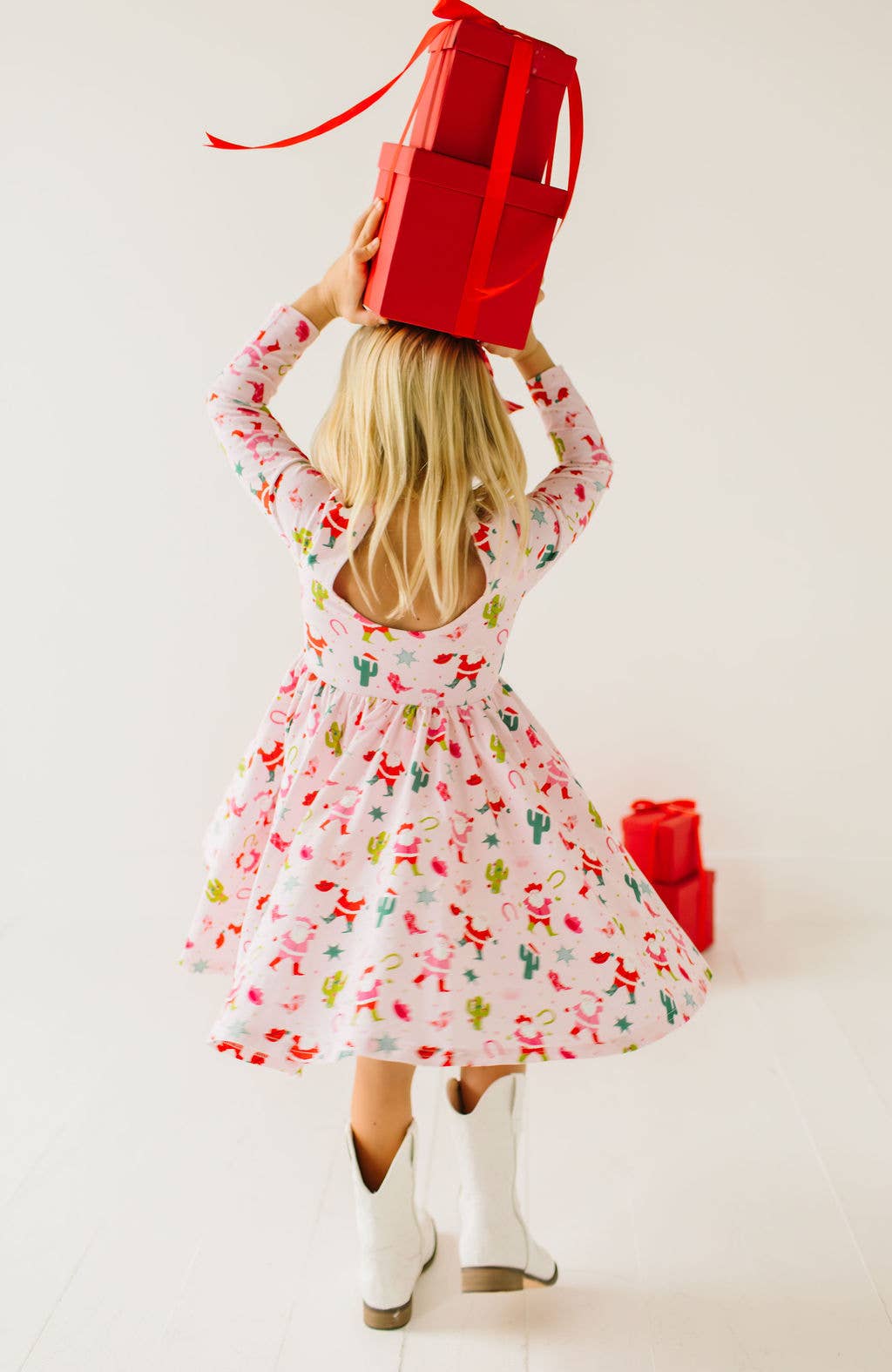 Gwendolyn Dress in Cowboy Santa
