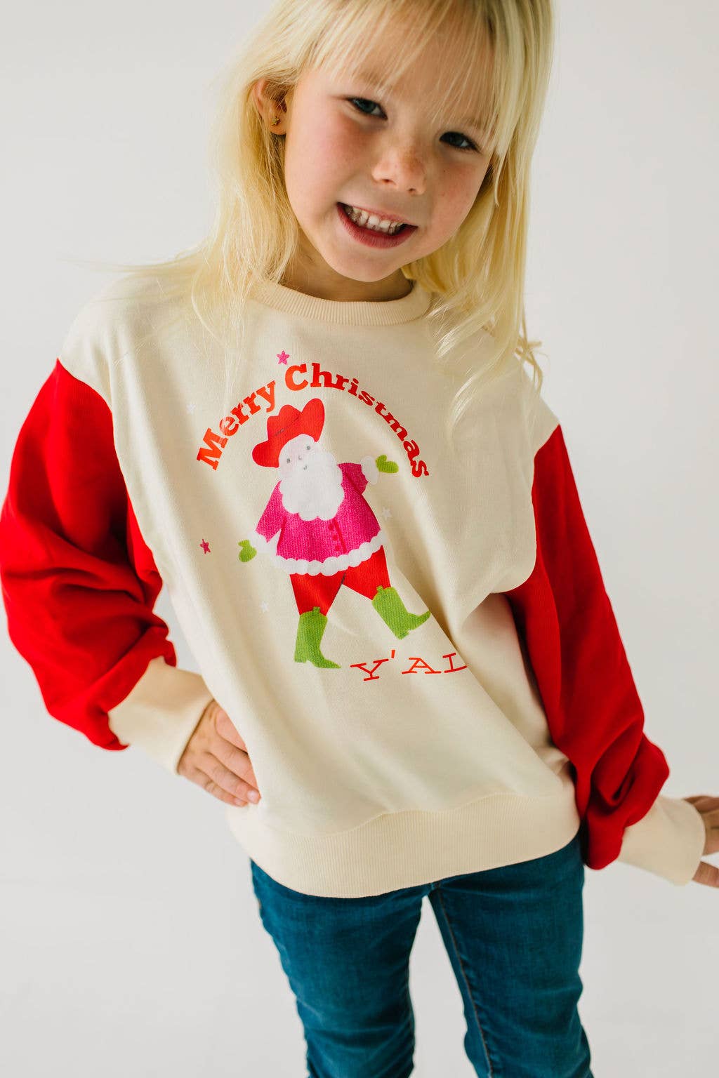 Cowboy Santa Raglan Sweatshirt | Mommy and Me | KIDS