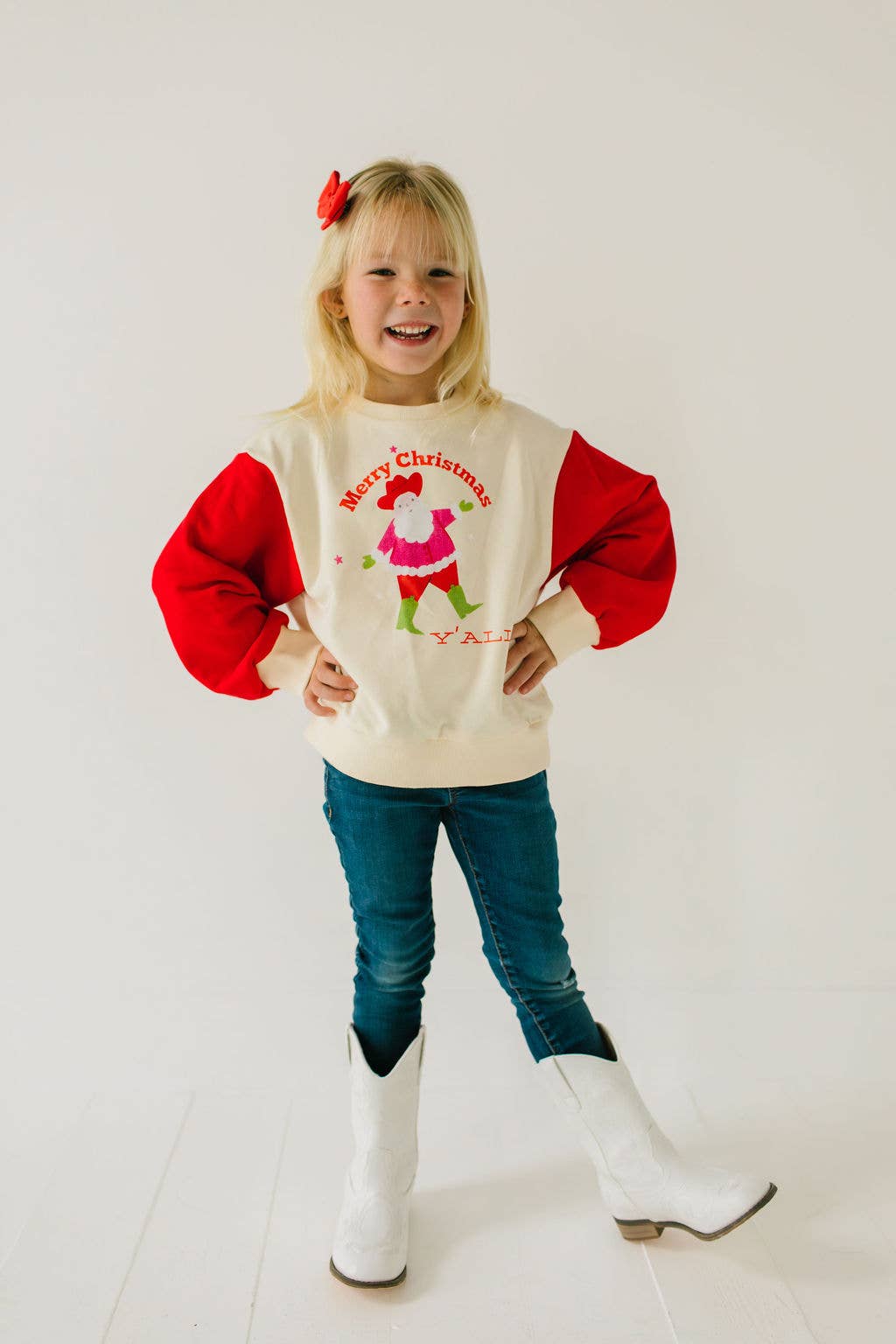 Cowboy Santa Raglan Sweatshirt | Mommy and Me | KIDS