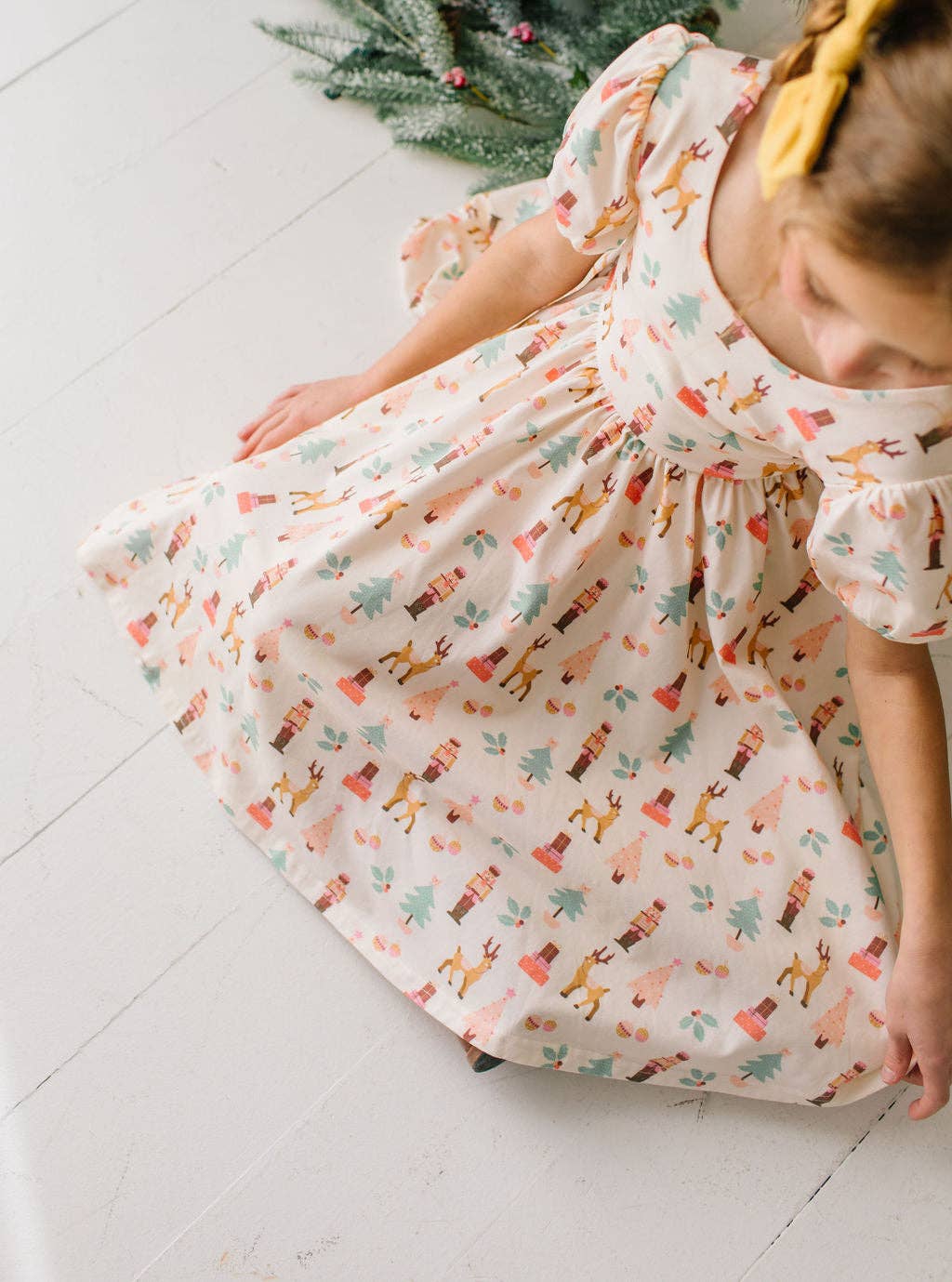Puff Dress in Nutcracker | Girls Christmas Dress