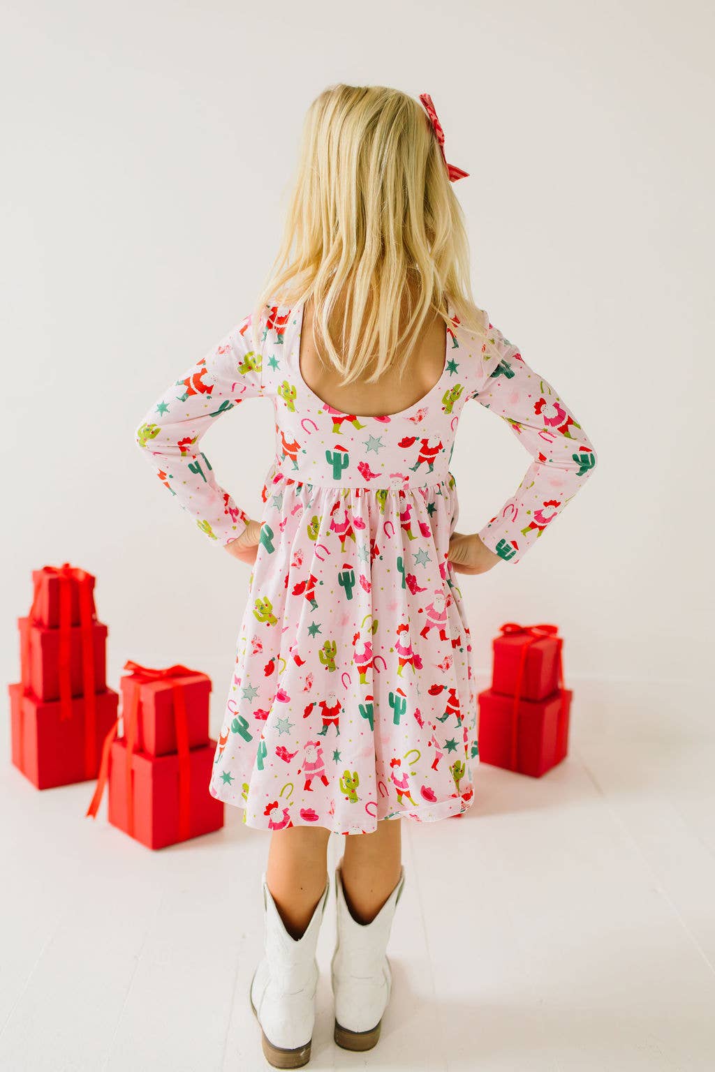 Gwendolyn Dress in Cowboy Santa