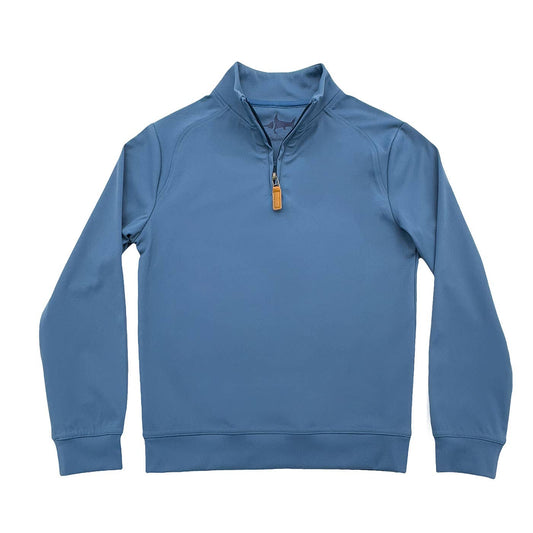 Boys Collins Performance Quarter Zip- Blue
