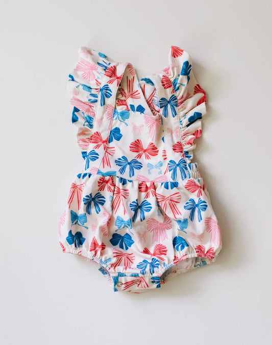 Emmy Bubble in Patriotic Bows | Baby