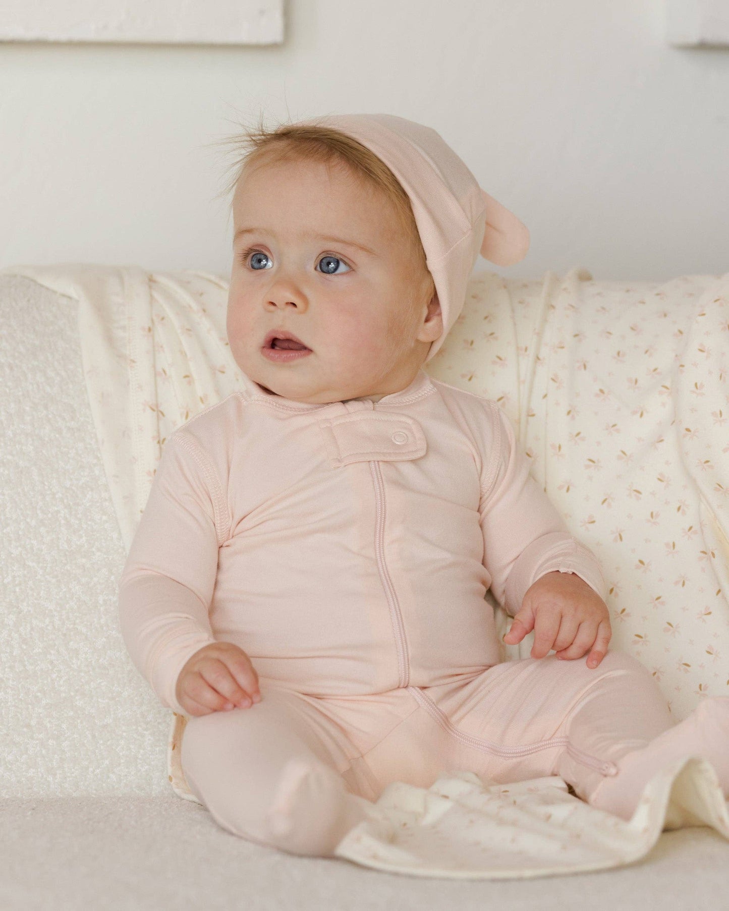 Zip Longsleeve Sleeper Footie Petal