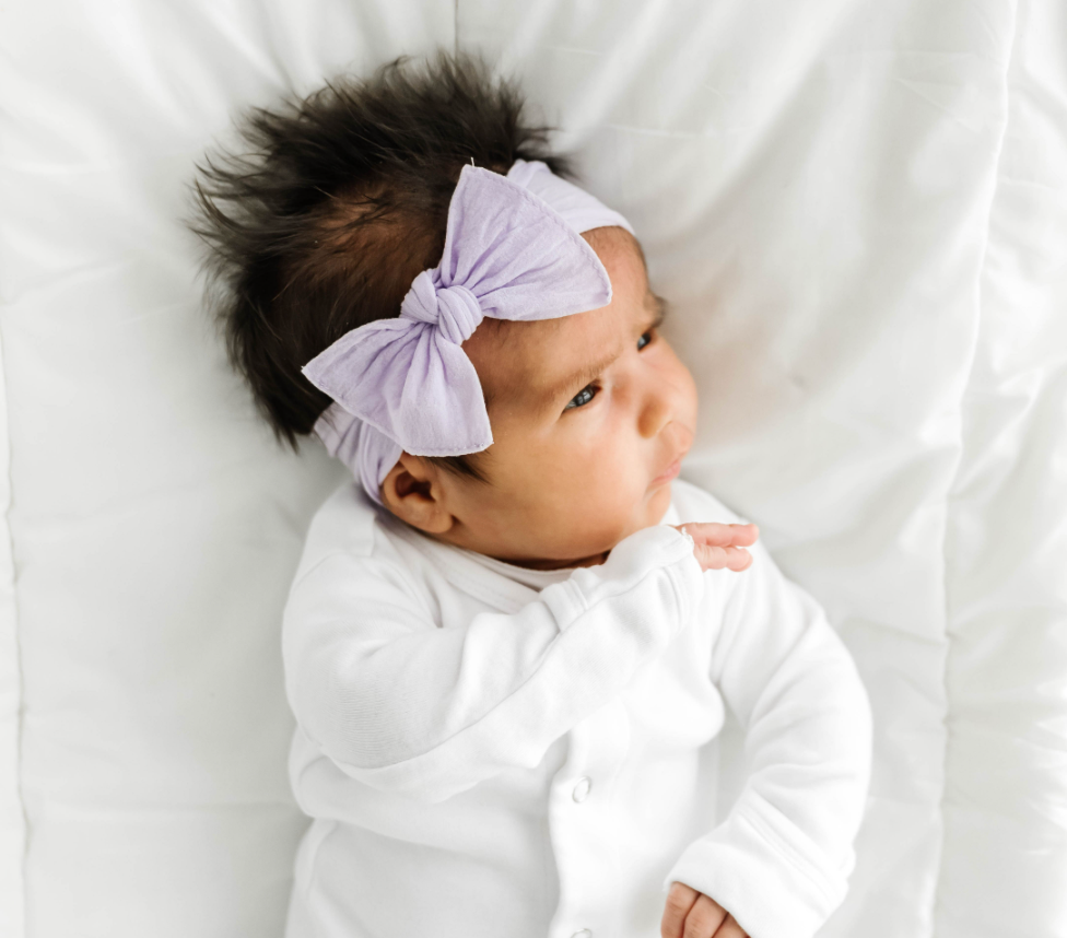 Baby Bling Itty Bitty Knot small soft nylon bow headband