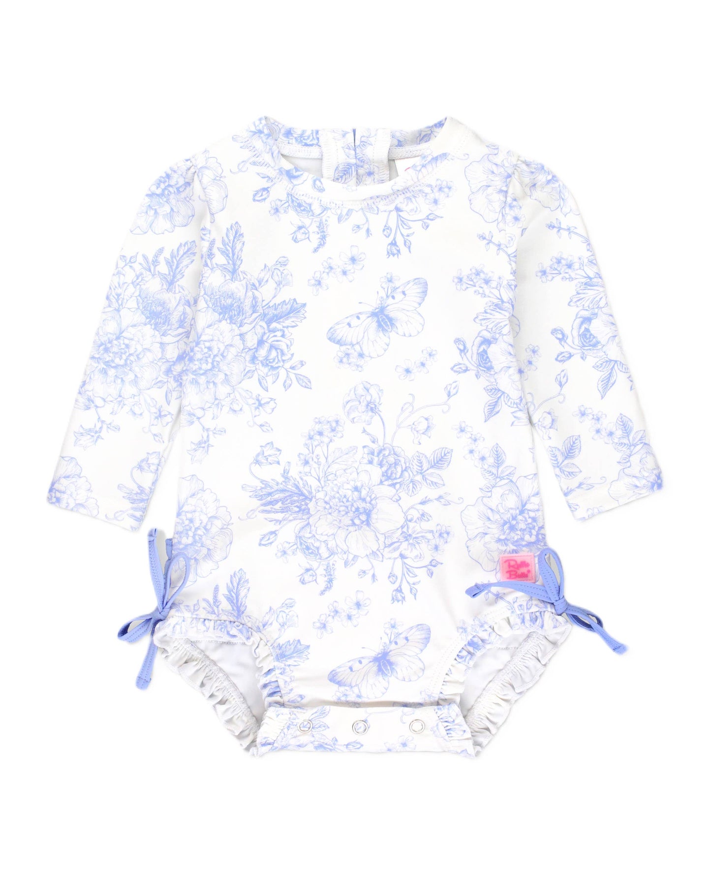 Periwinkle Butterfly Garden Long Sleeve One Piece