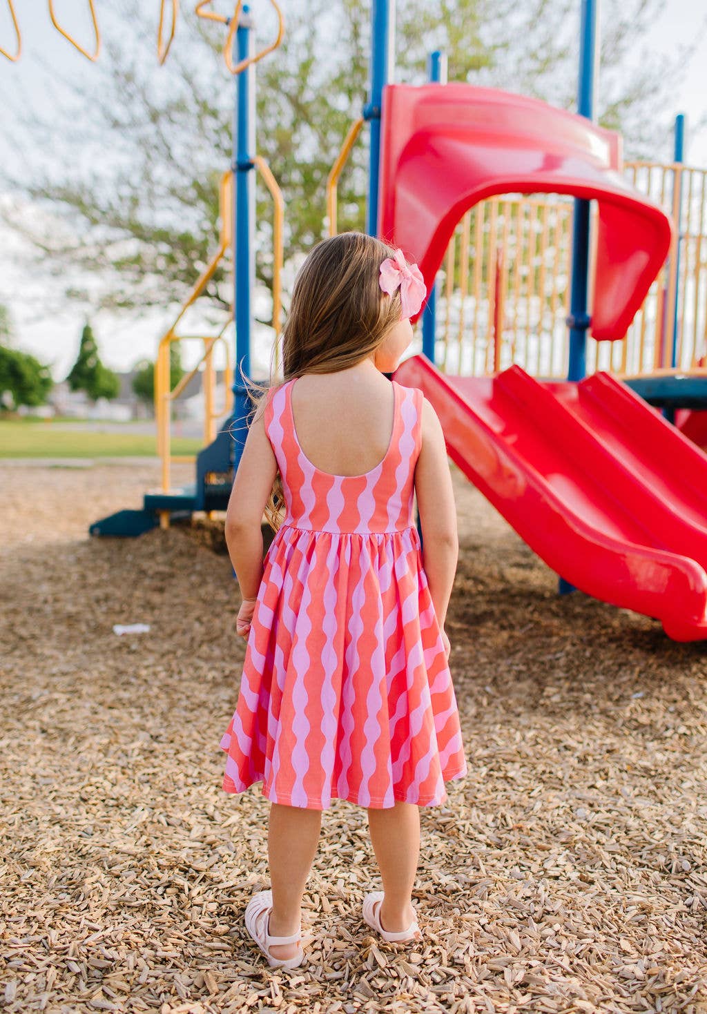 Tank Dress in Crinkle | girls Pocket Twirl Dress