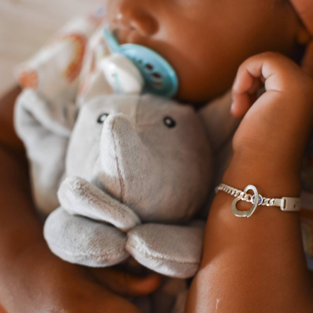 Elephant Lovey security blanket for travel and bedtime