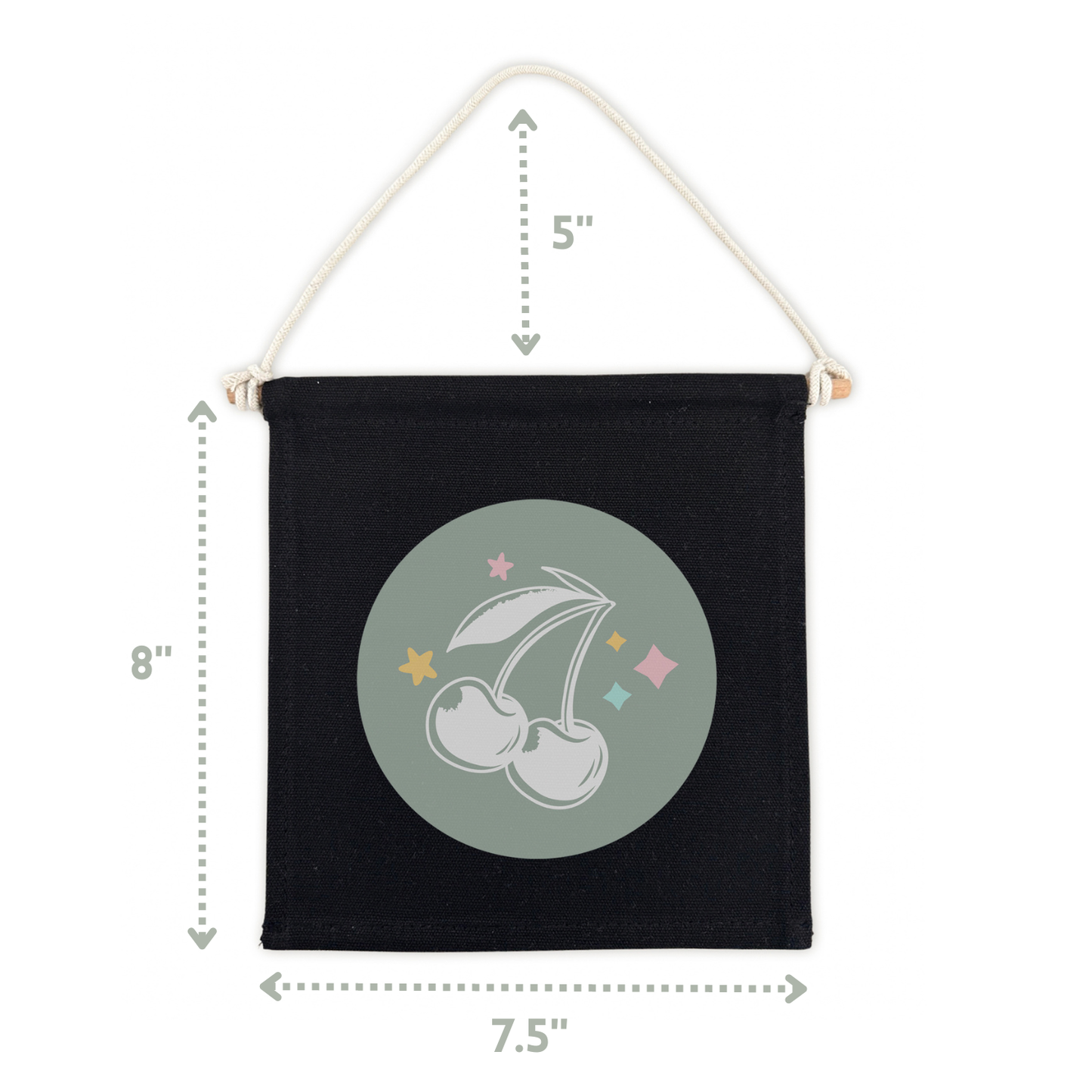 Rad Little Dude (Black) Canvas Hang Sign - Boys Canvas Banne