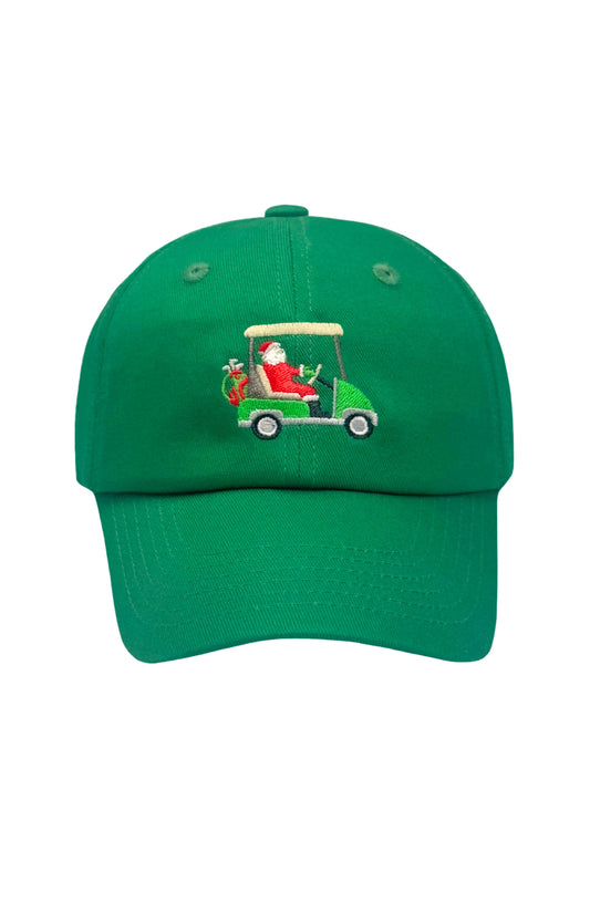 Santa Golf Cart Baseball Hat