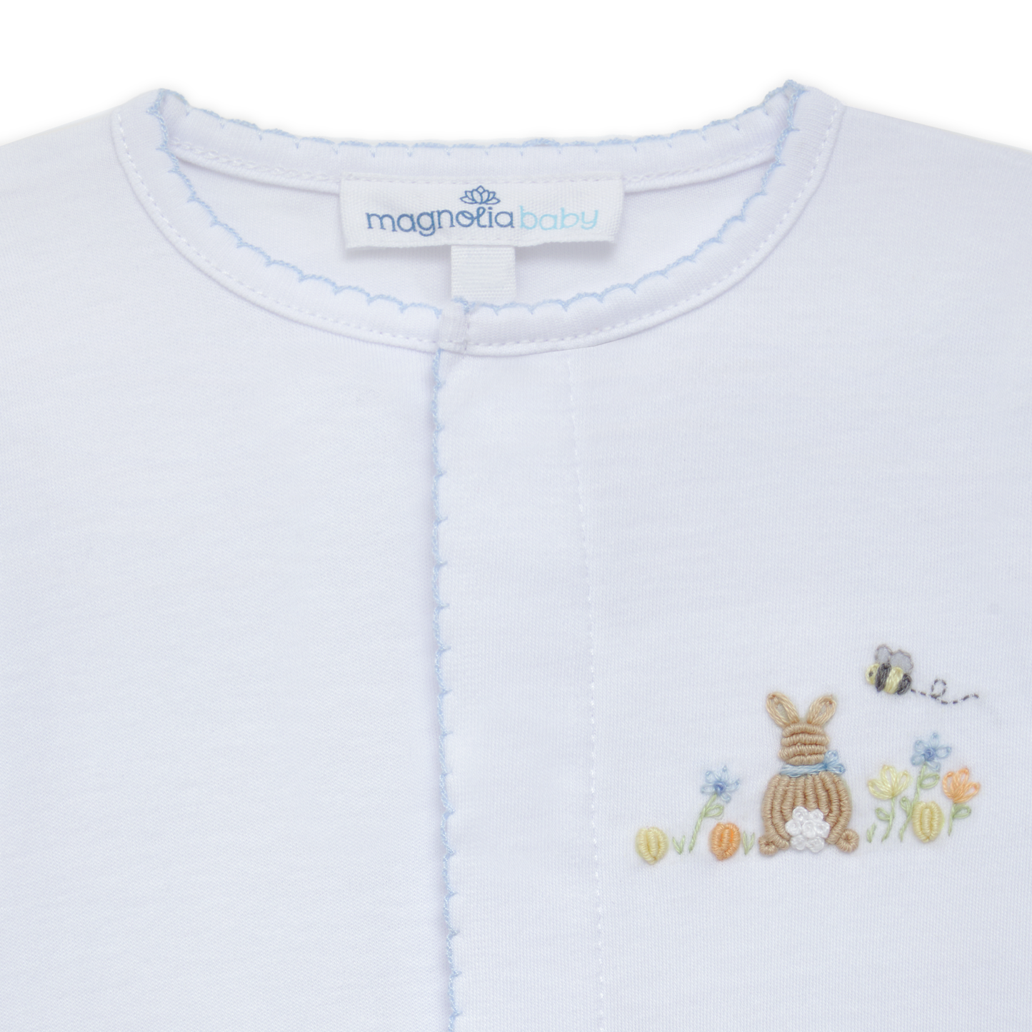 Bunny's Basket Footie - Light Blue