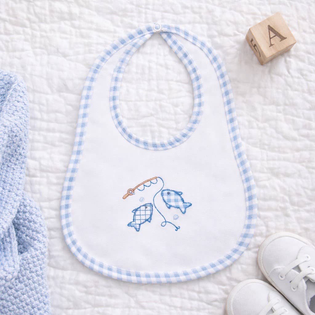 Gone Fishing Applique Bib