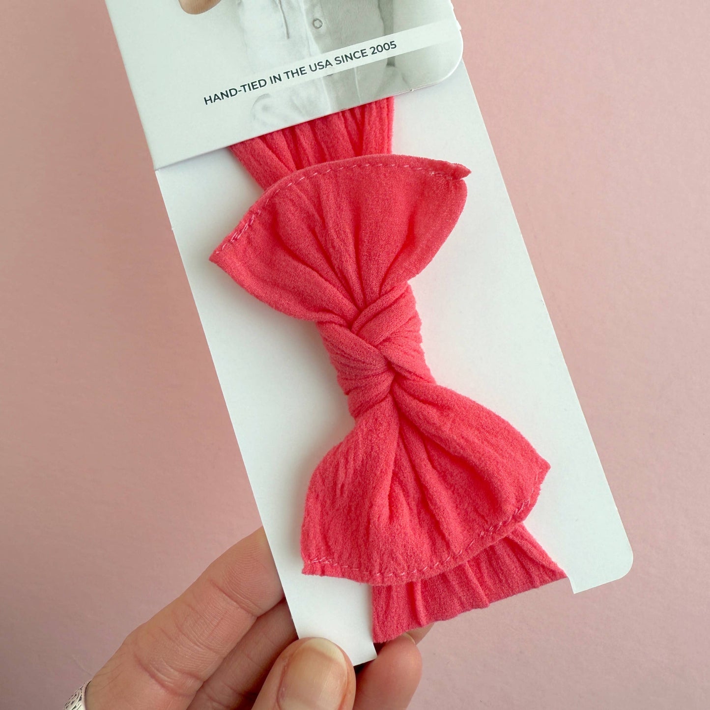 Baby Bling Itty Bitty Knot small soft nylon bow headband