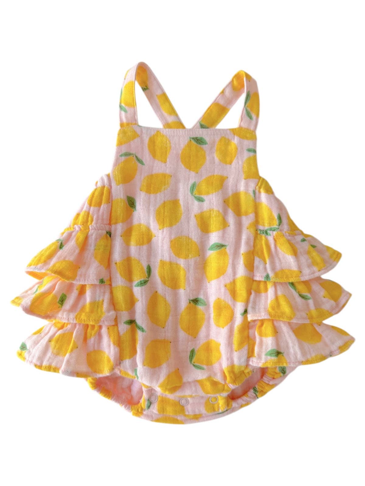 Lemon Sorbet / Muslin Ruffle Sunsuit