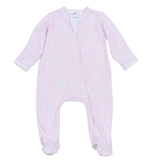 Peek-A-Boo Wishes Zip Footie - Pink