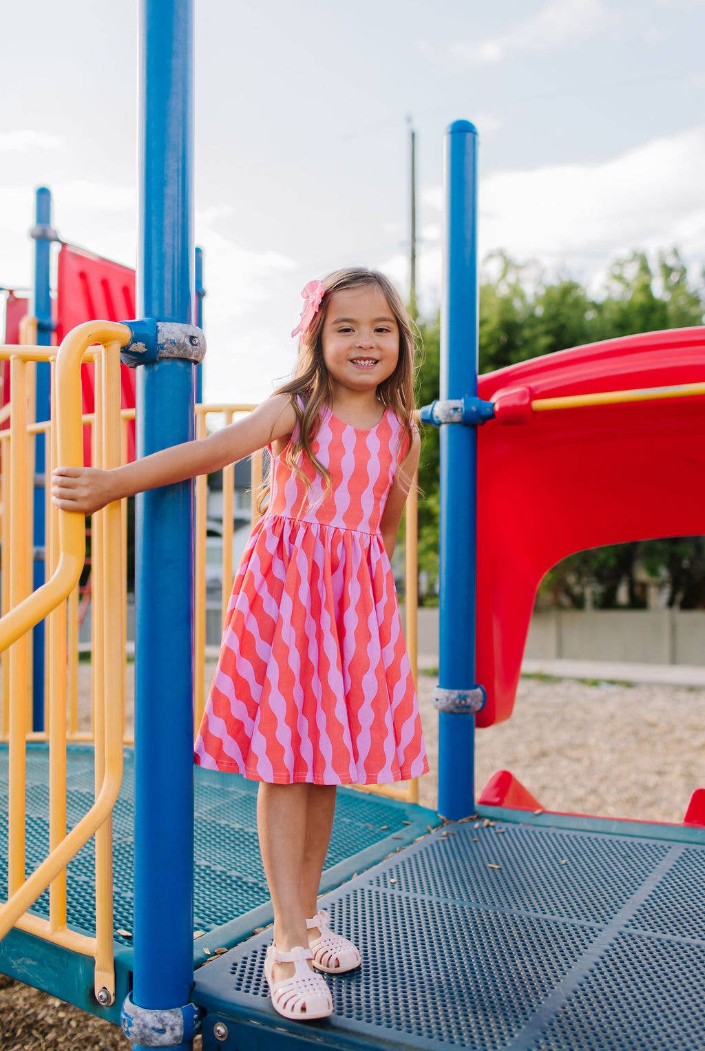 Tank Dress in Crinkle | girls Pocket Twirl Dress