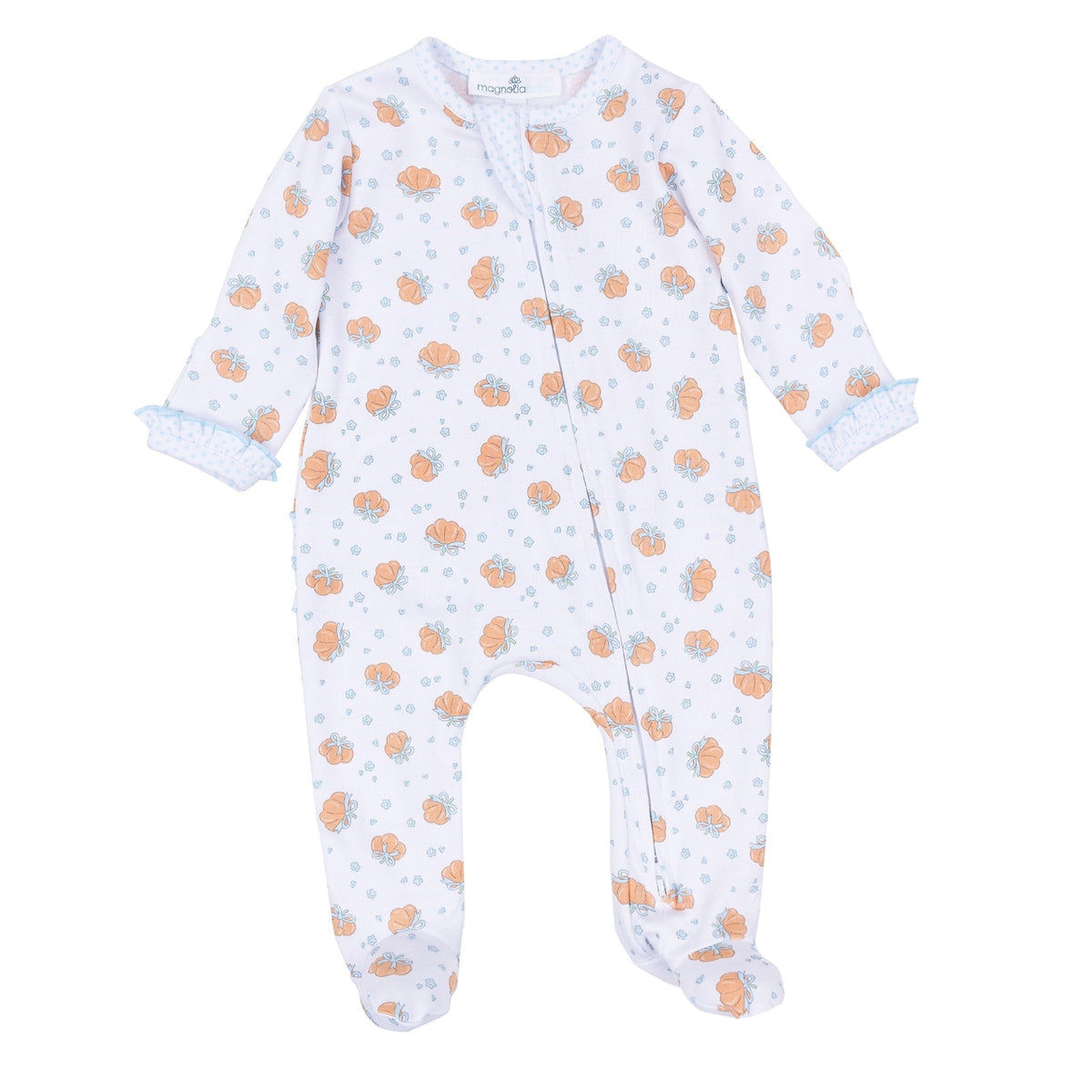 Prettiest in the Patch Ruffle Zip Footie