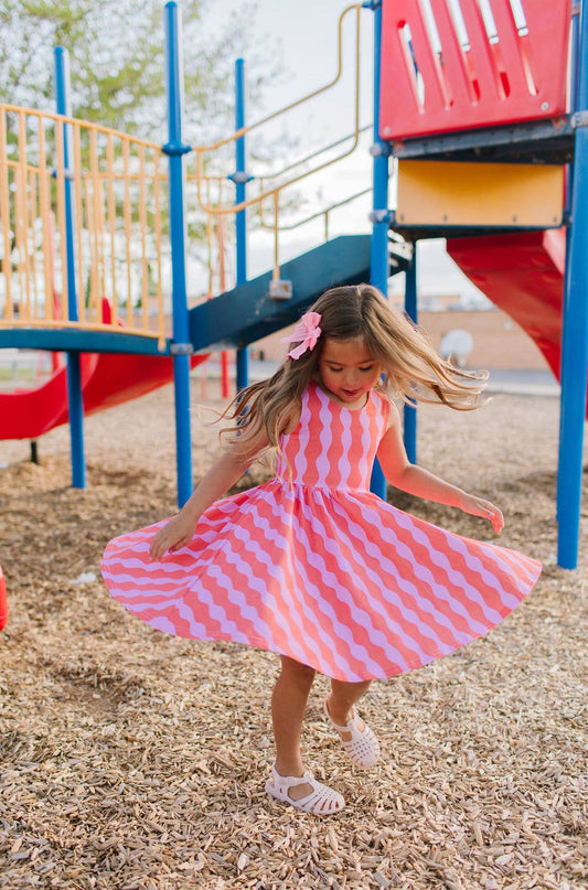 Tank Dress in Crinkle | girls Pocket Twirl Dress