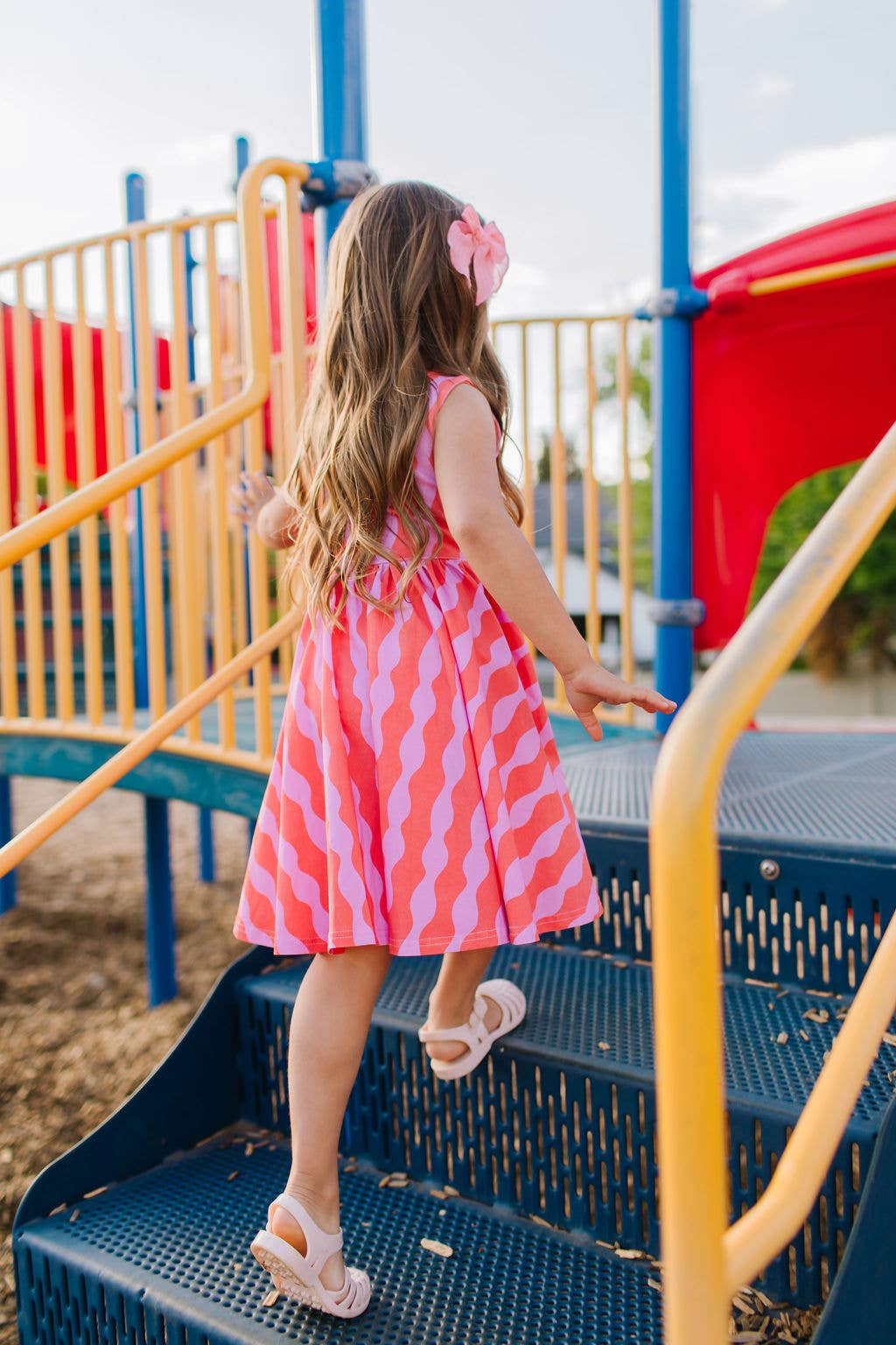 Tank Dress in Crinkle | girls Pocket Twirl Dress
