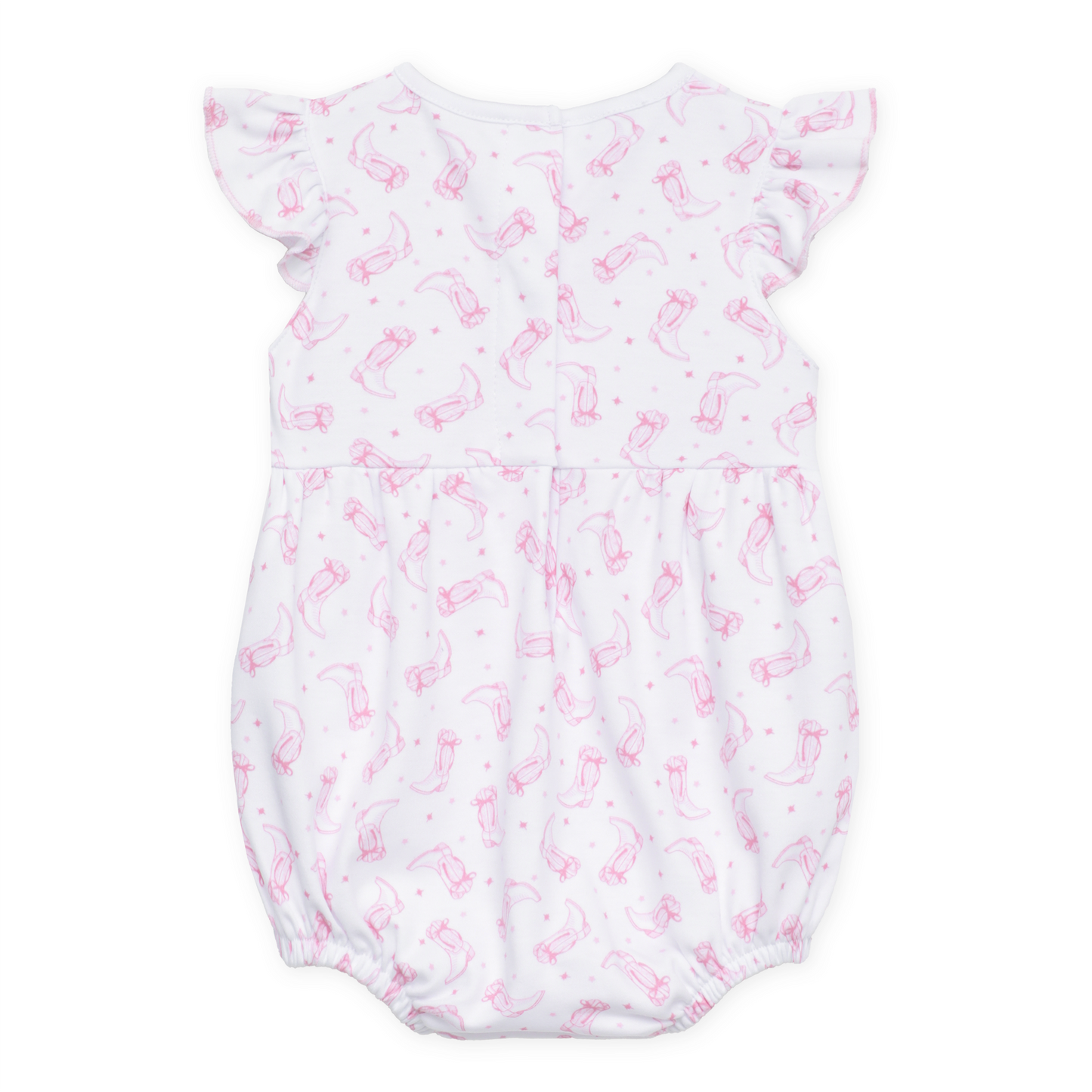 Darling Cowboy Boots Print Bubble - Pink
